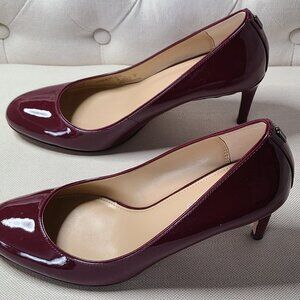 COACH: Devon Burgundy Patent Leather Size 8 Women's Heels
